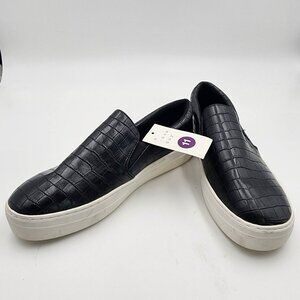 Women's Black Snakeskin Design Bibi Platform Sneakers A New Day Size 11